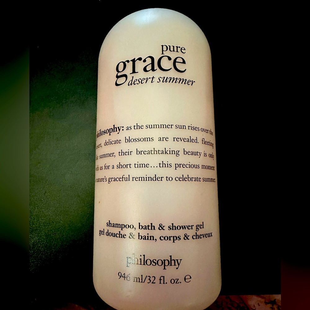 Brand New Philosophy Pure Grace Desert Dummer shampoo, bath & shower gel. 32oz
